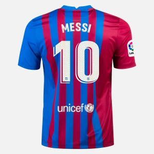 Maglie da Calcio FC Barcelona Lionel Messi 10 Prima  2021/22 – Manica Corta