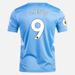 Maglie da Calcio Manchester City Gabriel Jesus 9 Prima 2021/22 – Manica Corta